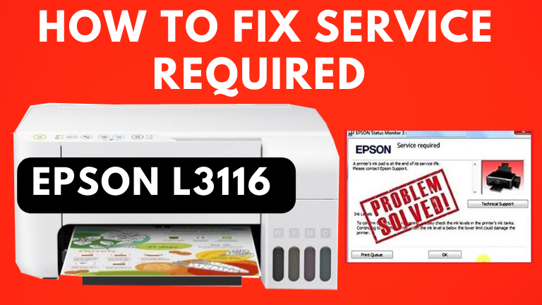 Epson L3116 Resetter how to fix Service required