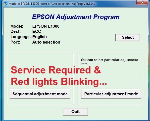 Epson L1300 Resetter Download