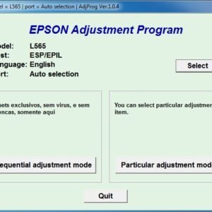 Epson adjustment program L565 Free Download